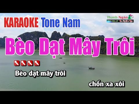 Bèo Dạt Mây Trôi Karaoke || Tone Nam - Nhạc Sống Thanh Ngân