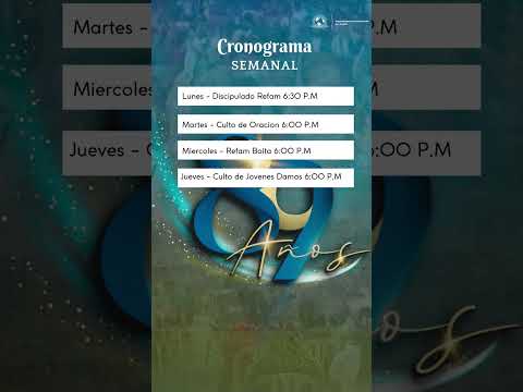 Cronograma Semanal del 31 agosto al 06 de septiembre