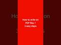 How To Write On PDF Files In 3 Simple Steps Adobe Acrobat