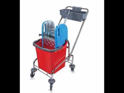 Üçtem Tek Kovalı Krom İskeletli Metal Presli Temizlik Arabası