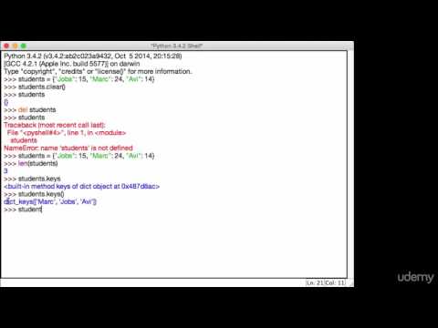 Python Öğreniyorum Ders 10 Sözlük Fonksiyonları (Dictionary Functions) Learning Python