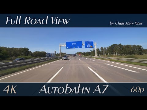 Autobahn (A7), Germany: RP Altwarmbüchener Moor - Kreuz Hannover-Kirchhorst - Großburgwedel - 4K UHD