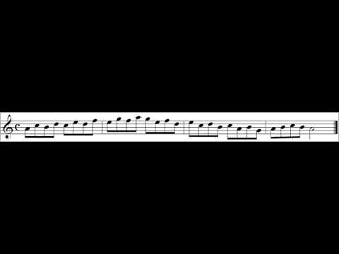 Teach yourself Scottish bagpipes scale exercise 6 - low pitch