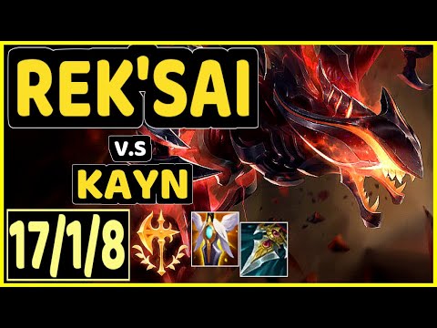 REK'SAI vs KAYN - 17/1/8 KDA JUNGLE GAMEPLAY - EUW Ranked MASTER