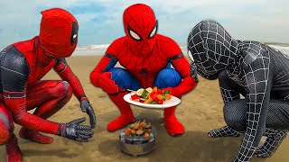 SUPERHERO in real life | Spider-man, Venom and Deadpool Go To The Beach | Comedy Funny Video video