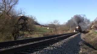 preview picture of video 'Southern 2-8-0 #630 steams across southern Virginia'