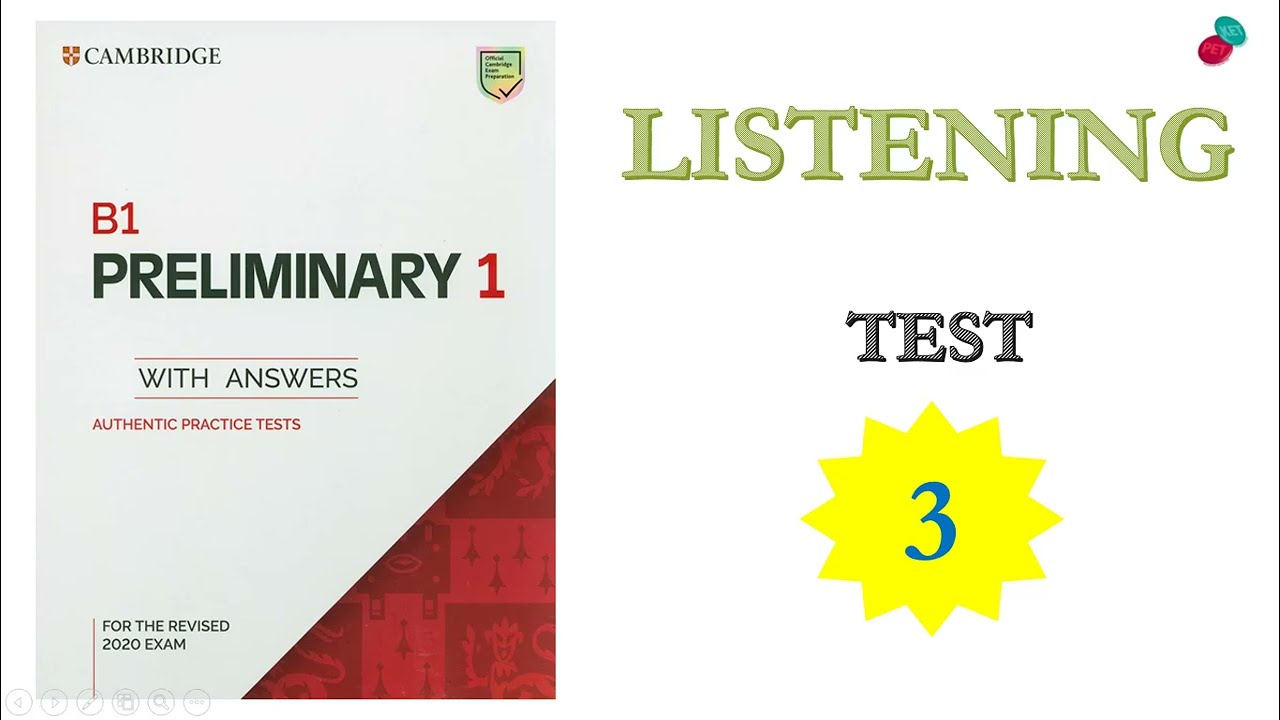 PET B1 Preparation - Listening Practice Test 7 with ANSWERS