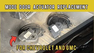 How to replace a mode door actuator in a 2007-2013 Silverado-Sierra.