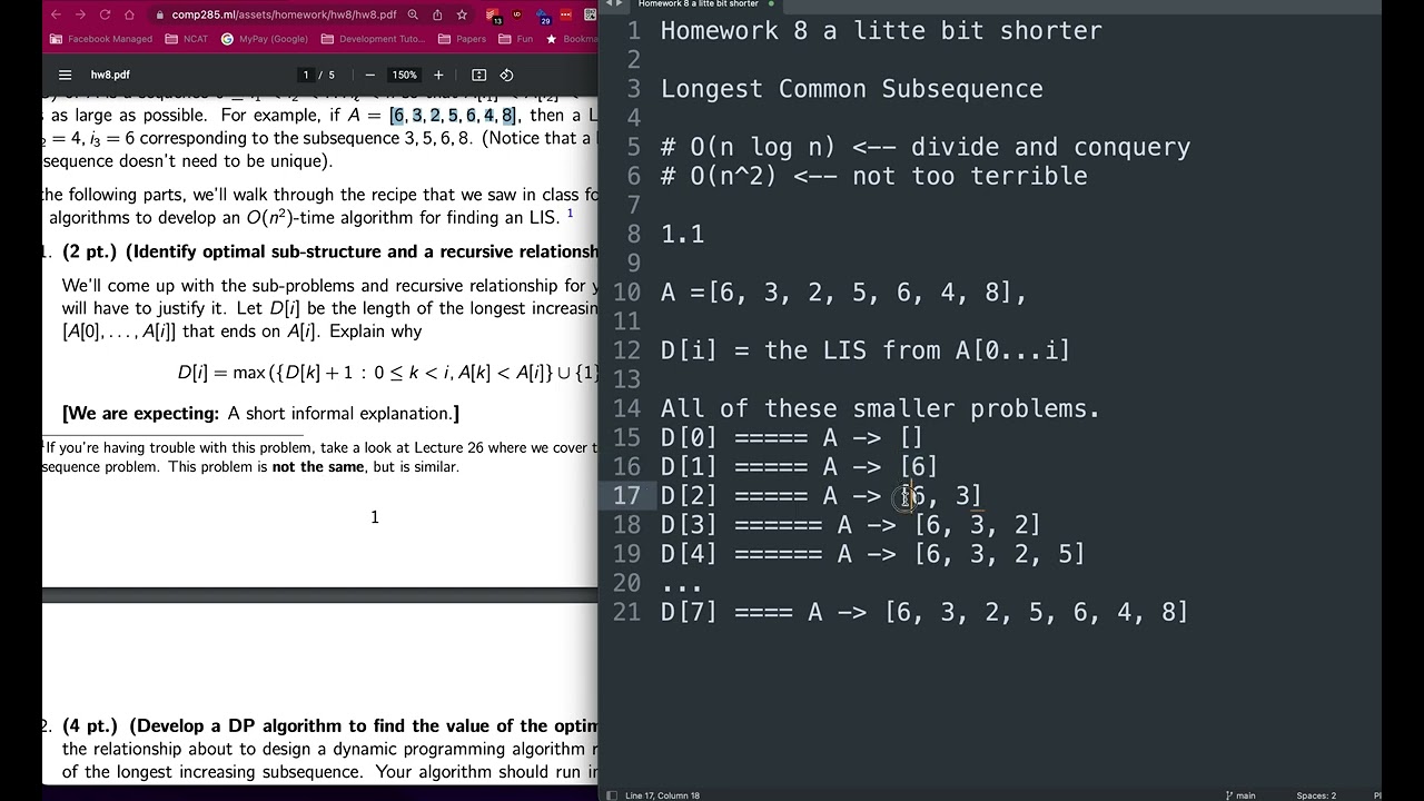 [Walkthrough] Homework 8: Fun with Dynamic Programming