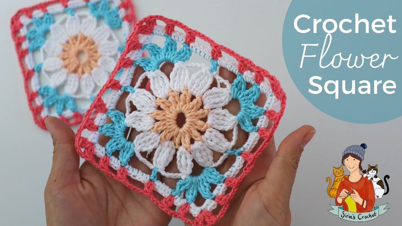 Crochet Easy Flower Square / Beginner Friendly Tutorial