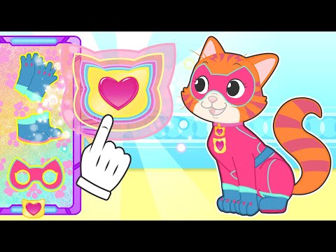 BABY PETS 💪😼 Cat Kira dresses up as Ginny from SuperKitties