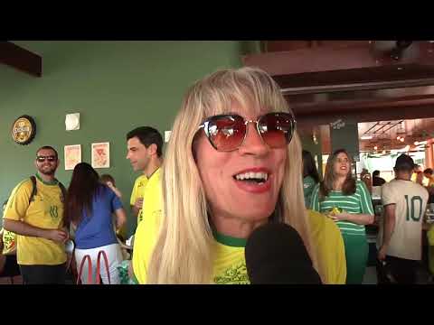 Torcedores de Cachoeiro acompanham jogo do Brasl na Copa do Mundo da Rússia