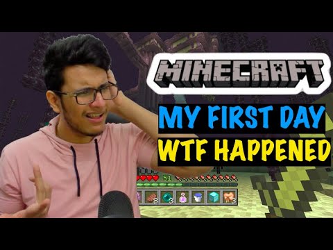 Beginning my Minecraft Journey but Everything Went Wrong on Day 1 itself