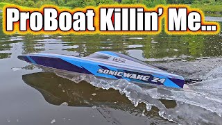 Best Small Pond RC Boat Ever? NEW ProBoat Sonicwake 24