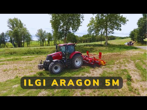 Le Premier Déchaumeur à Disques Indépendants ILGI ARAGON 5m avec un PUMA 165 dans le GERS, mai 2023