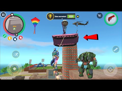 Rope Hero: Vice Town (Rope Hero Fly Pink Tank Like Kite) Big Balloon Fly Tank - Android Gameplay HD