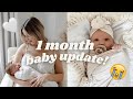 SLEEPING THROUGH THE NIGHT AT 4 WEEKS OLD ONE MONTH NEWBORN UPDATE