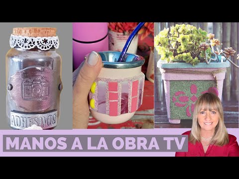 Hands on TV 2022 Program 23 Recycling Pots - Decorated Mates - Jars - Mirror Effect