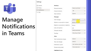 How to manage Notifications in Microsoft Teams