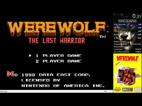 Werewolf: The Last Warrior (NES) Any% No Super WW Glitch speedrun in 11:42 (World Record)