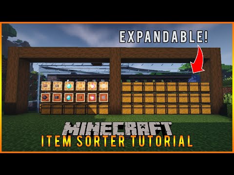 How to build a Minecraft Item Sorter - Easy Tutorial 1.19 [Expandable]