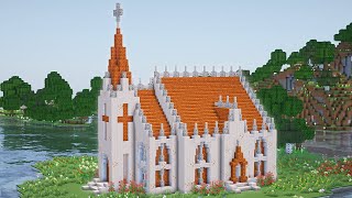 【マイクラ】ペールオークと樹脂レンガを使った教会の作り方【マイクラ建築】