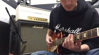 Video thumbnail for Marshall 1973 JMP Lead 50w Head White Tolex Model #1987 Serial SA1775E with #2045 cab by James Robinson-Wyatt