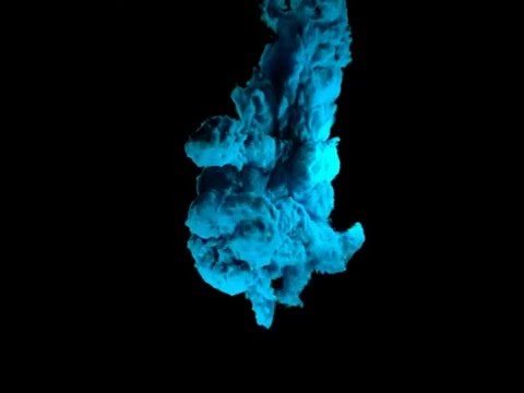 Blue Ink Drop in Water | Blender Smoke Simulation