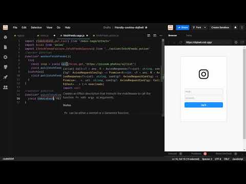React Tutorial 37 running sagaMiddleware