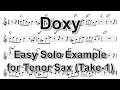 Doxy - Easy Solo Example for Tenor Sax Take 1