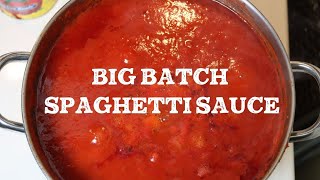 Big Batch, Slow-Cooked Spaghetti Sauce (no meat)