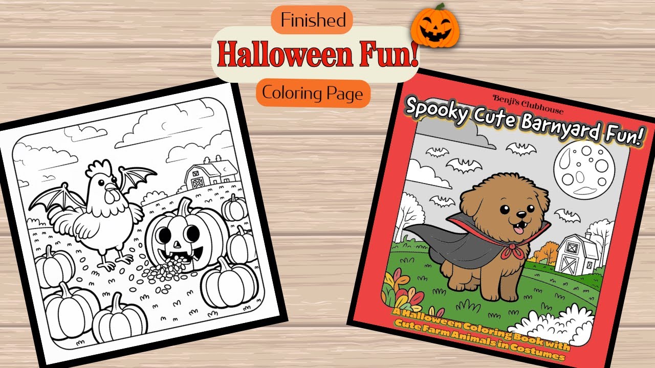 Spooky Cute Barnyard Coloring Page Revealed!