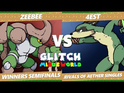 Glitch 7 ROA - ZeeBee (Kragg) VS 4est (Maypul) Rivals of Aether Winners Semifinals