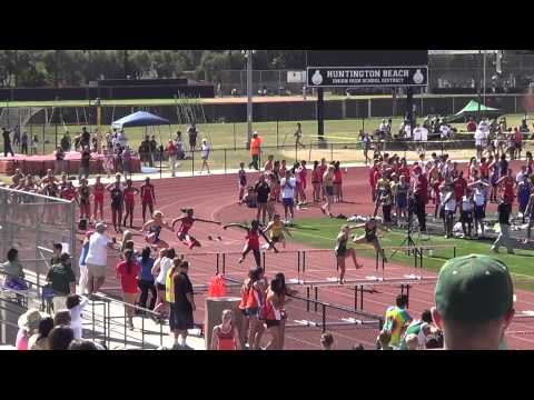 A Ford & J Johnson - FSG 100m H at Sunset Prelims 5-2-14
