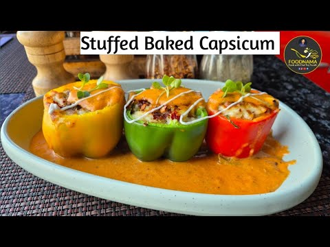 Stuffed Baked Capsicum | Stuffed Baked Bell peppers || Chef Raj Pundir