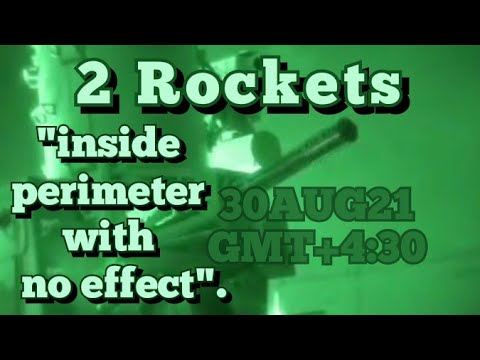 C-RAM engages rocket, Kabul airport.