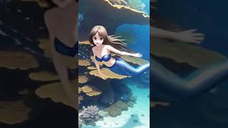 PixVerseで生成した「水族館の水槽を泳ぐ人魚の女の子」　#shorts #ai動画