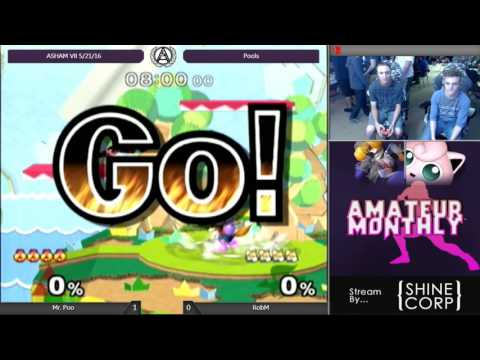 Mr. Poo (Sheik) vs RobM (Jigglypuff, Fox) - ASHAM VII Melee Pools