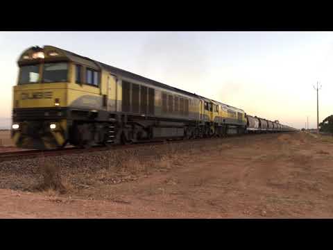 QUBE grain train 1AG1 at Korunye