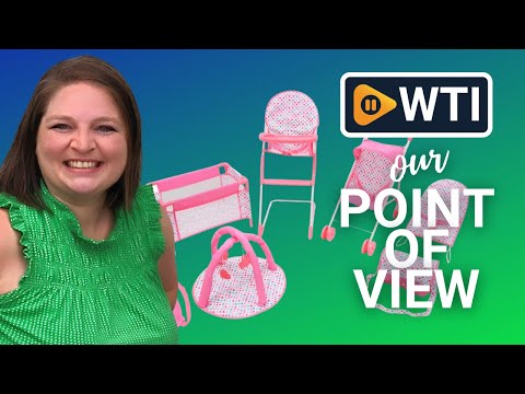 KOOKAMUNGA KIDS 6 Pc Baby Doll Stroller Set - Baby Doll Accessories - Baby Doll Playset w/ Doll Crib Stroller High Chair & Feeding Tray - Playpen - Bouncer - Diaper Bag - Activity Mat - Ages - WTI product video review