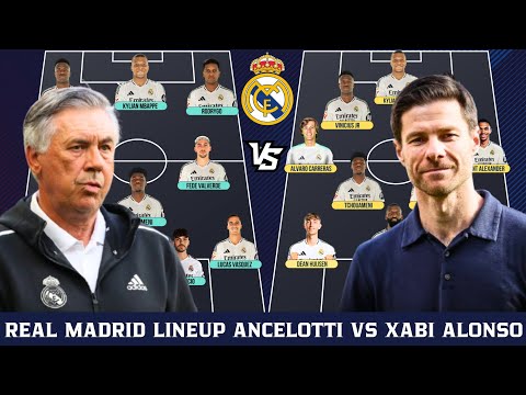 REAL MADRID LINEUP UNDER ANCELOTTI VS XABI ALONSO 🔥 ALONSO WITH CONFIRMED TRANSFER SUMMER 2025✅