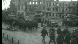 WWII Dramatic footage of River Crossing, 29th Crosses Roer, Germany, 1945, Jülich