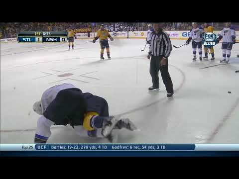 Barret Jackman vs Matt Hendricks  Oct,26 2013