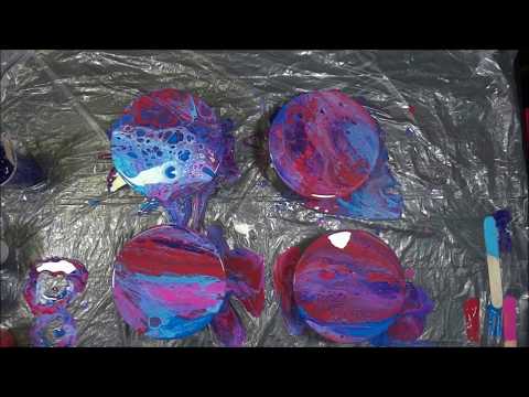 Acrylic Pouring Cheap Paint Comparison- Dish Soap, Silicone, Pouring Medium (52) White paint matters