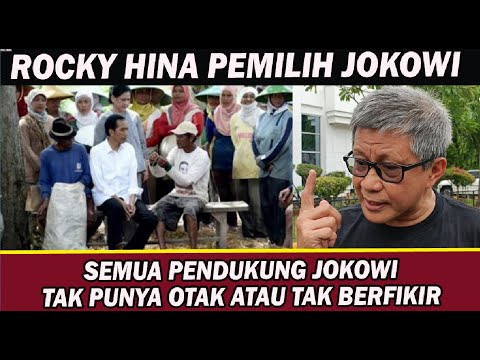 ROCKY GERUNG SEBUT PENDUKUNG JOKOWI TAK BERFIKIR /TAK PUNYA OTAK