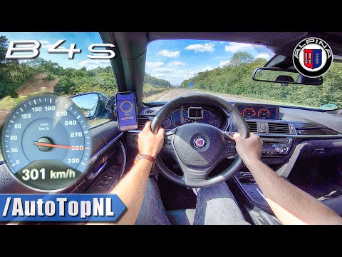 BMW Alpina B4S BiTurbo 301km/h on AUTOBAHN (No Speed Limit) by AutoTopNL