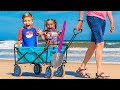 Diana e Roma brincam com o papai na prai Diana e Roma brincam com o papai na prai