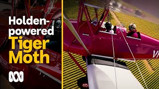 Taking a restored holden-powered WWII De Havilland Tiger Moth biplane for a spin | ABC Australia