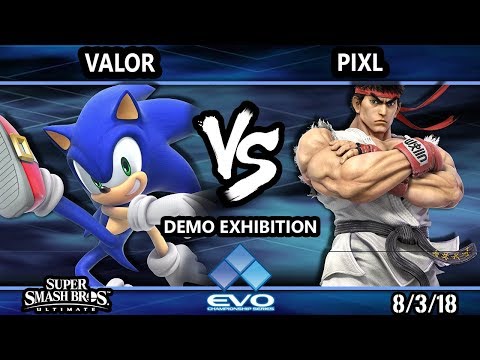 Evo Demo SSBU - Valor (Sonic) Vs. PiXL (Ryu) Smash Ultimate