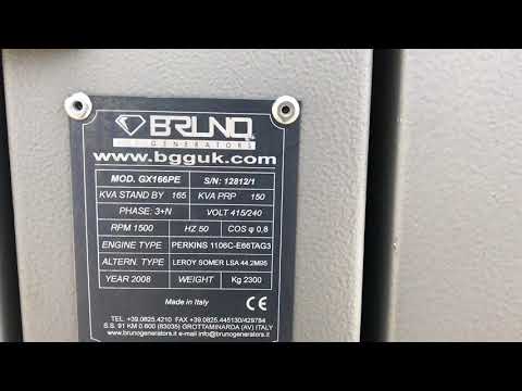 DPX Power: Perkins 1106C-E66T - 165 kVA Generator set - DPX-11444